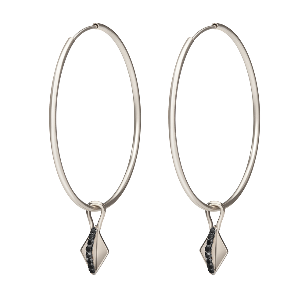 Harlequin Drop Hoops - Gillian Steinhardt Jewelry