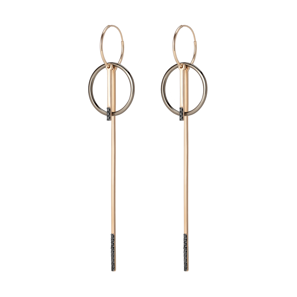 Linear Border Hoop Earring - Gillian Steinhardt Jewelry