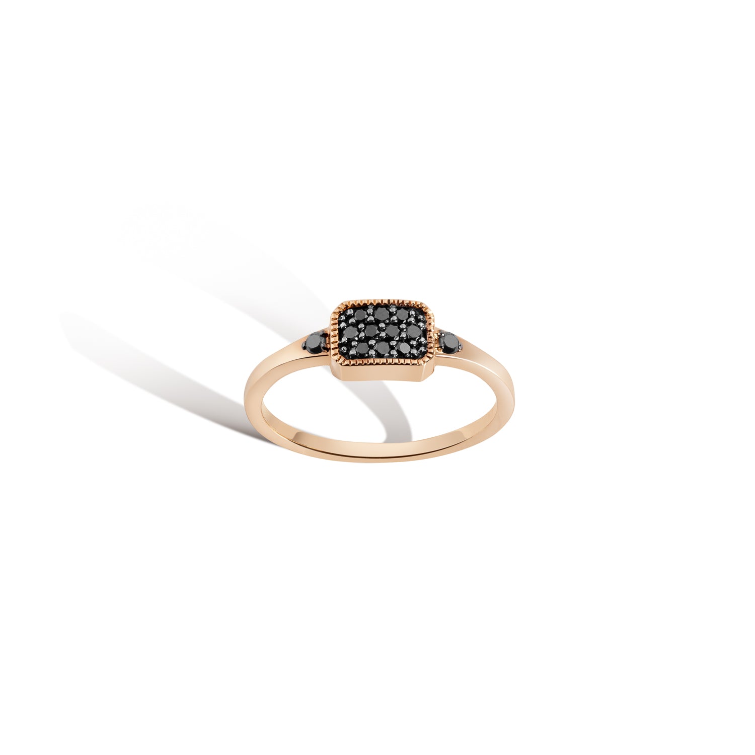 Gillian Steinhardt 14K Gold Teatro Ring with Black Diamonds