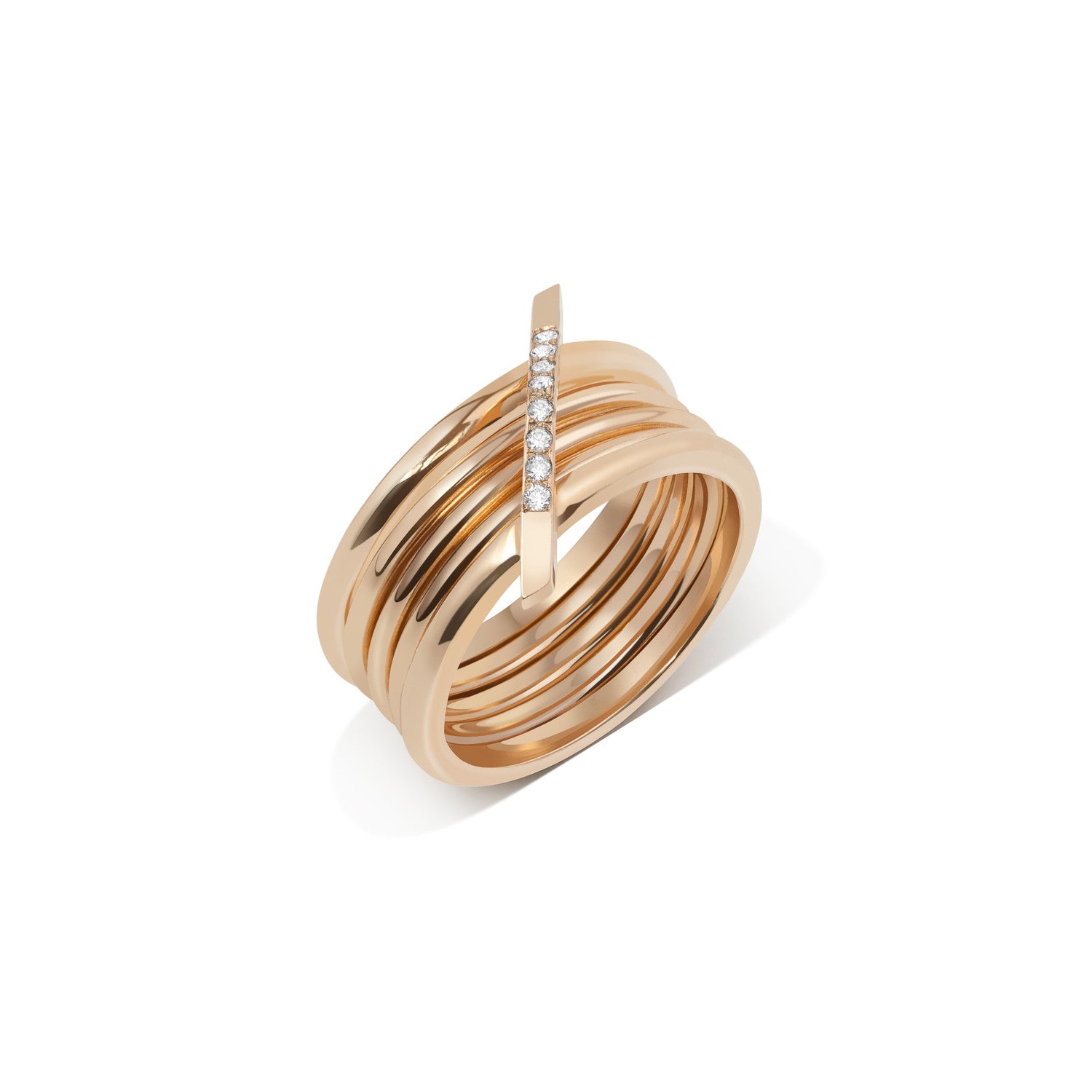 White Diamond Border Ring - Gillian Steinhardt Jewelry
