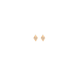 Gillian Steinhardt 14K Gold Labyrinth Earrings with White Diamonds